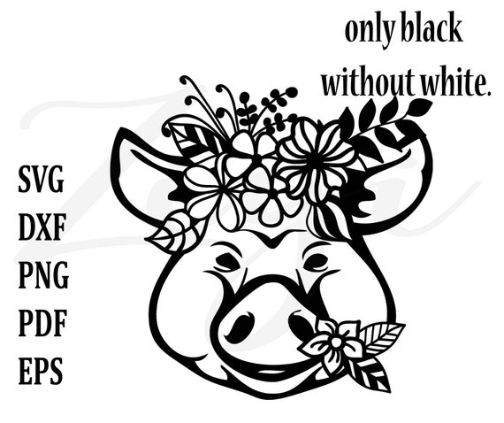 Download Pig Flowers Svg Floral Pig Svg Pig Head Svg Pig Face Svg Etsy