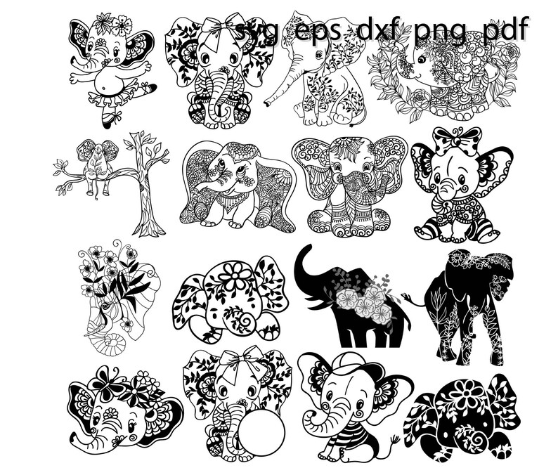 Free Free 323 Floral Elephant Svg SVG PNG EPS DXF File