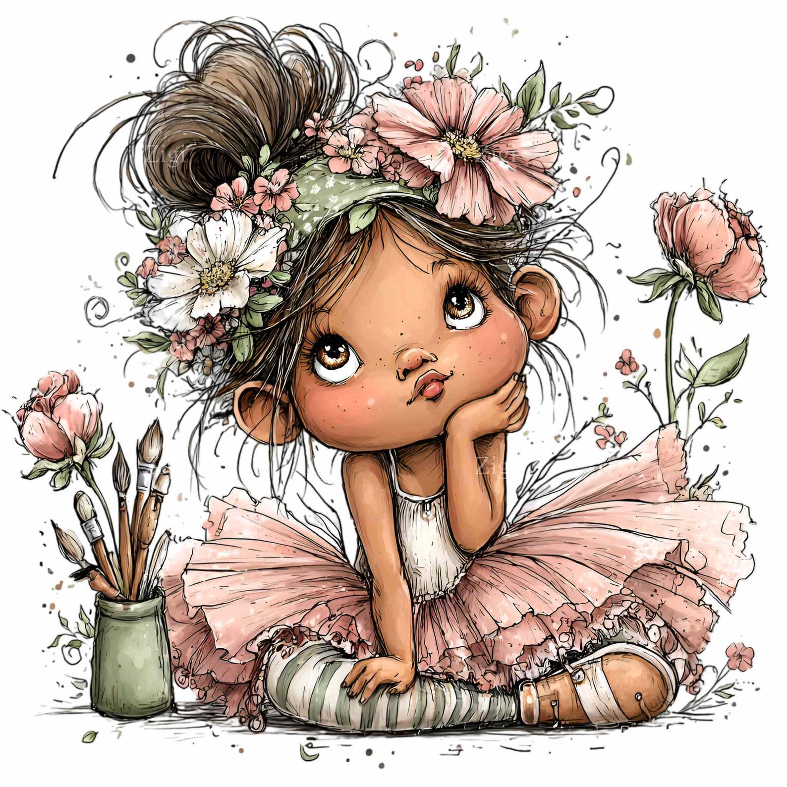 12 PNG Flower Fairy Clipart – Cute Fantasy PNG With Wings and Flowers ...