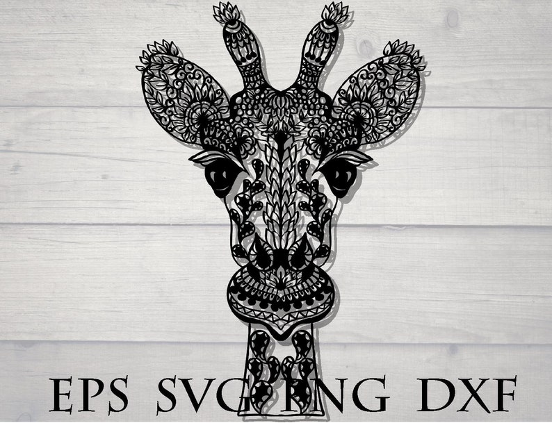 Download Giraffe mandala svg / animal zentangle svg | Etsy