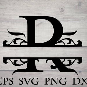 Split Initial Svg Split Letter R Monogram Svg Split Monogram - Etsy