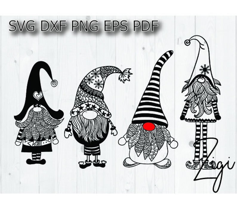 Download Christmas gnome svg gnome mandala zentangle Santa sack cut ...