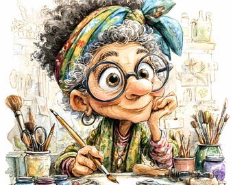 21 JPG アーティスト おばあちゃん 絵画用品 キャラクター プランナー