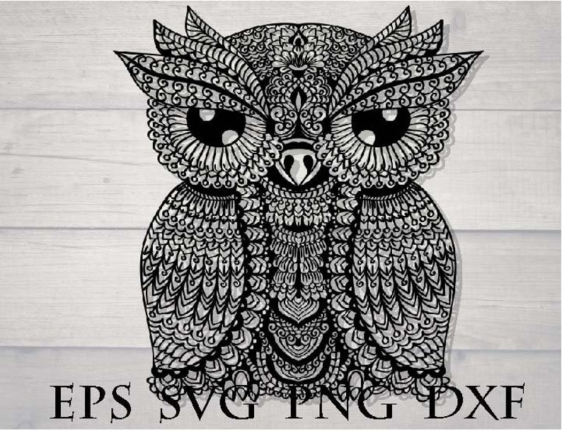 Download Owl Mandala SVG | Etsy