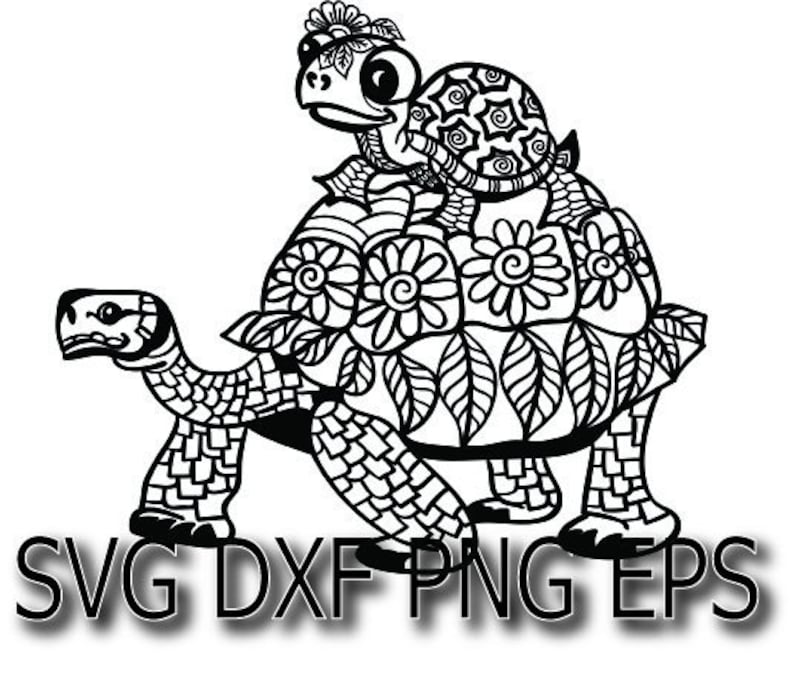 Download Turtle family svg cricut svg intricate svg mandala svg | Etsy