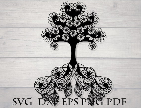 Download Free Tree With Roots Svg Etsy SVG Cut Files