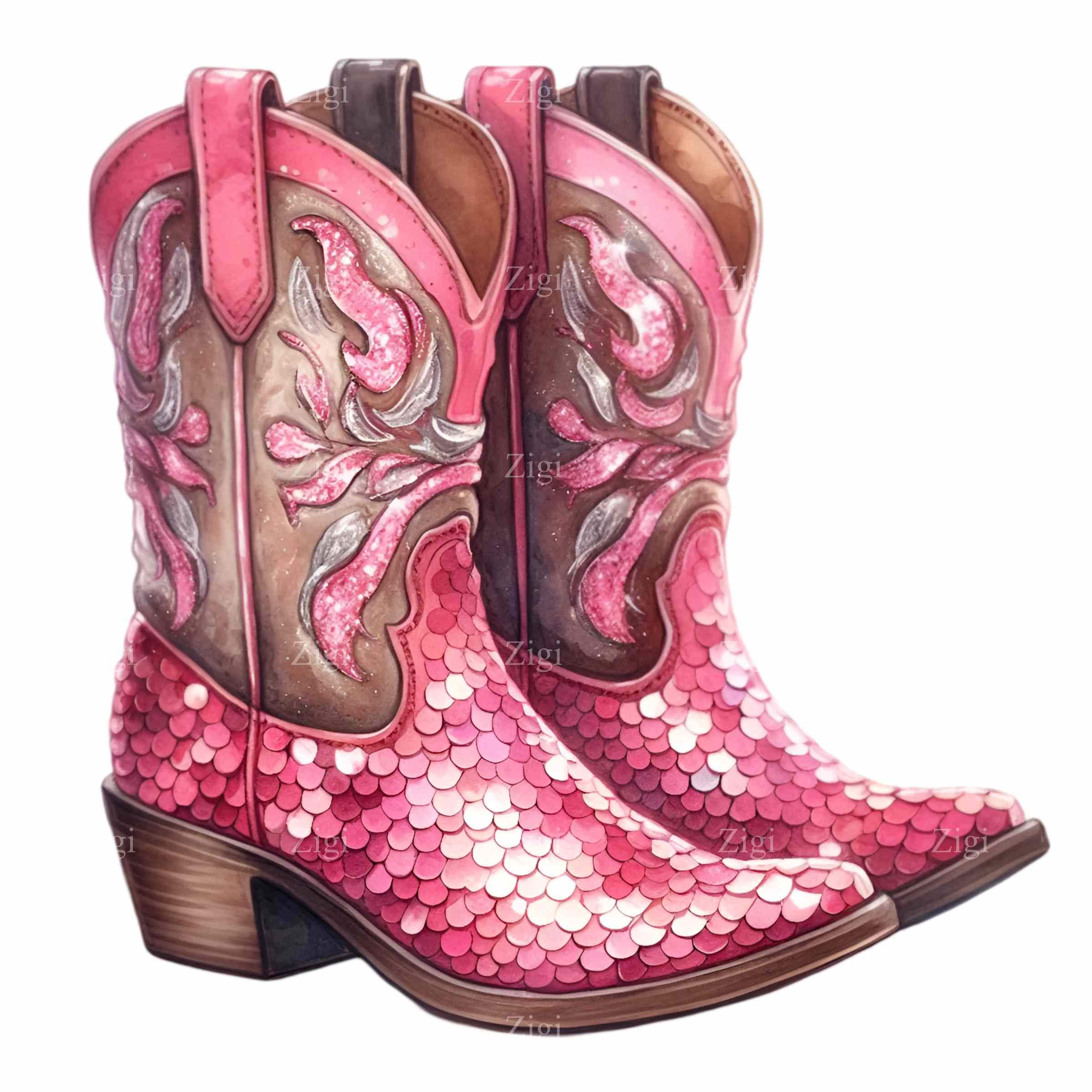 Cowgirl Westernstiefel Pink Cowboy Boots Damen Stiefel Mit Glitzer
