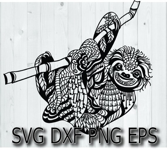 Download Mandala Sloth Svg Animal Zentangle Svg Etsy