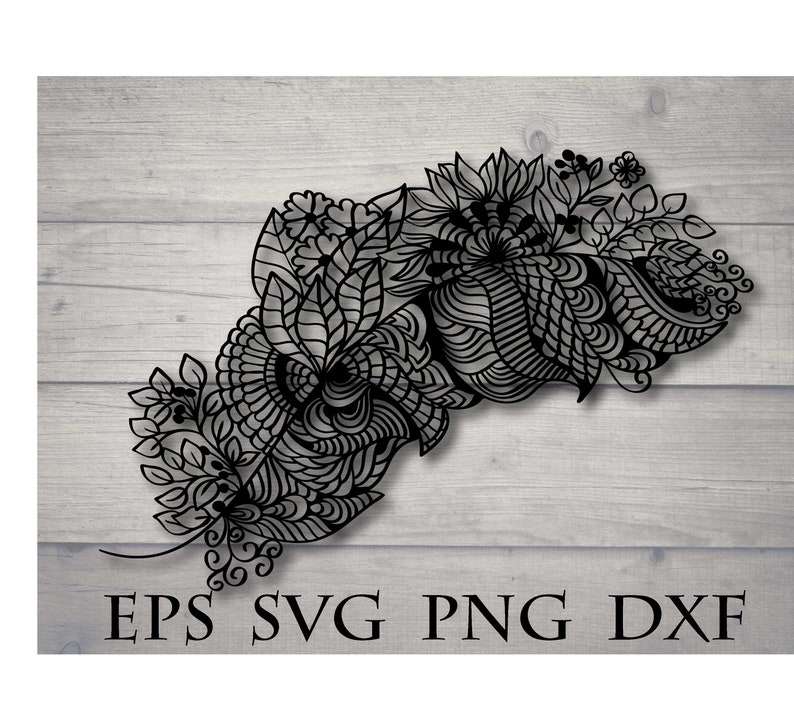 Download Zentangle feather svg peacock feather svg | Etsy