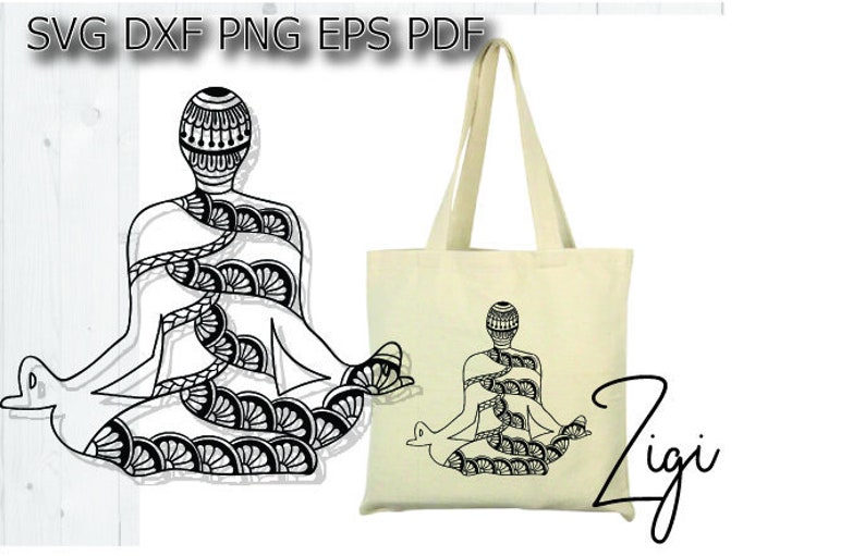 Download Yoga mandala svg meditation lotus pose yoga svg yoga tote ...