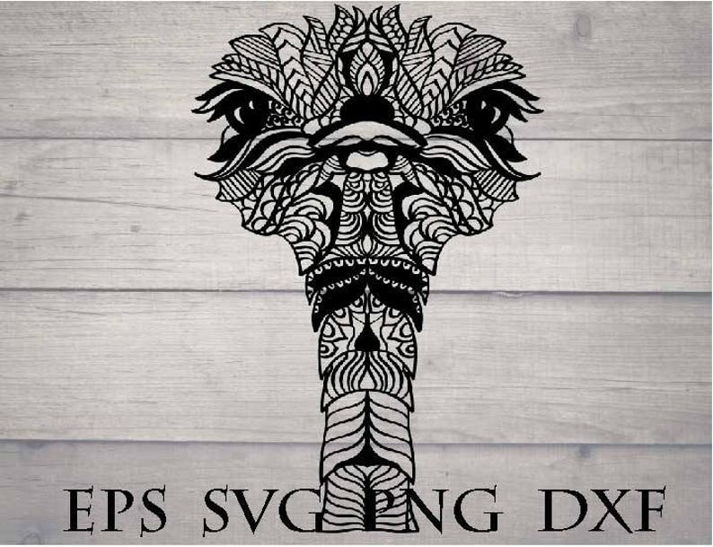 Download Zentangle ostrich head svg mandala baby ostrich bird lover ...