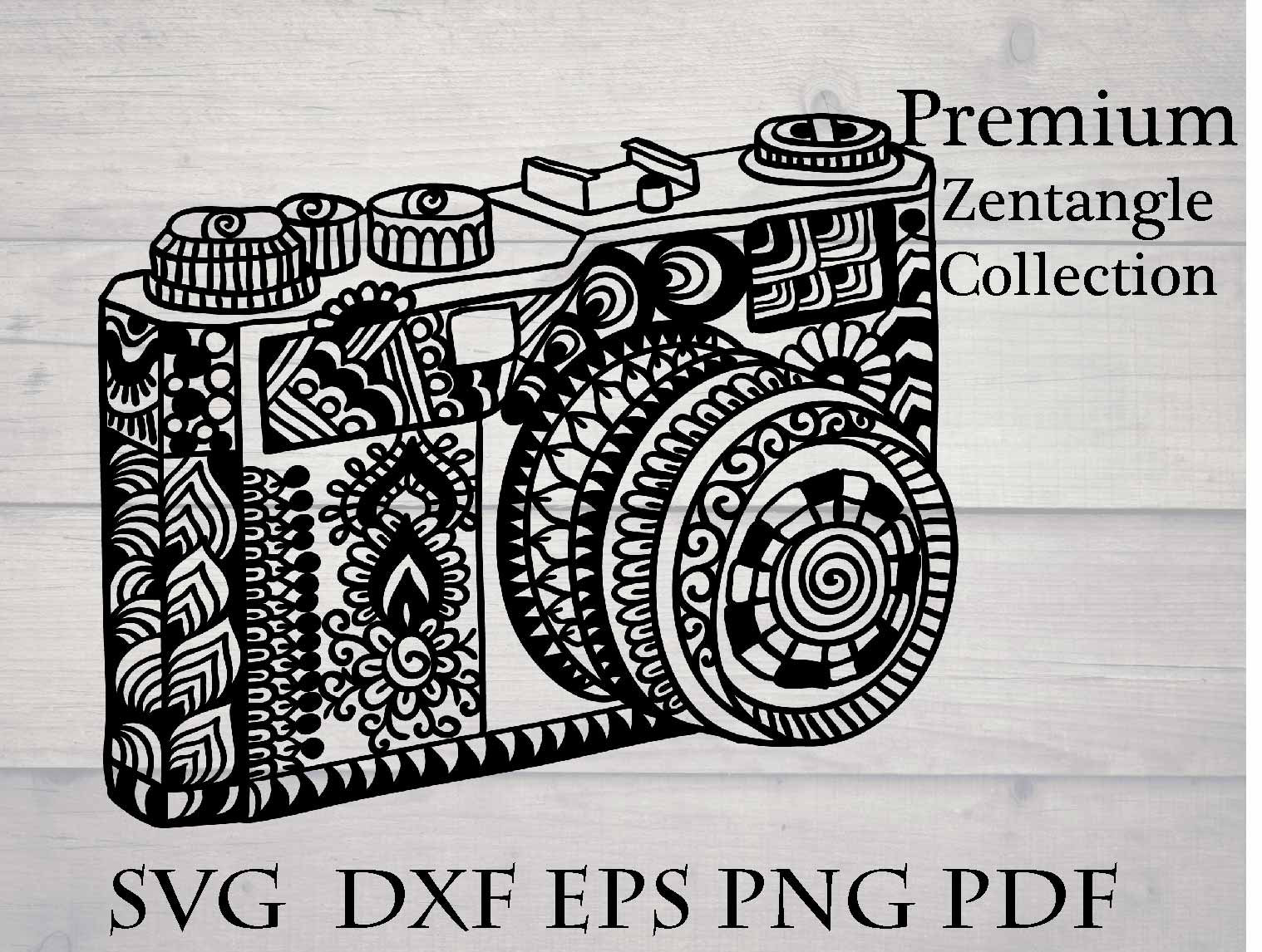 Download Camera Mandala Svg Floral Zentangle Photo Blogger Vlogger Etsy