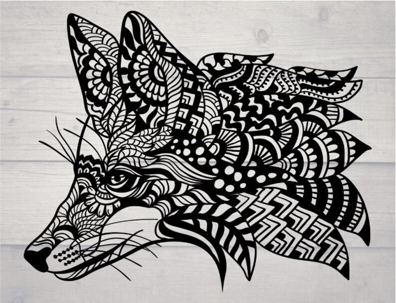 Download Fox mandala svg zentangle animal fox svg for cricut tribal ...