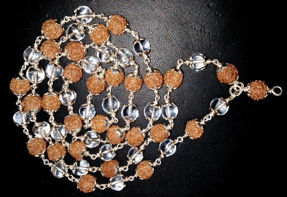 Original sphatik mala with silver best sale