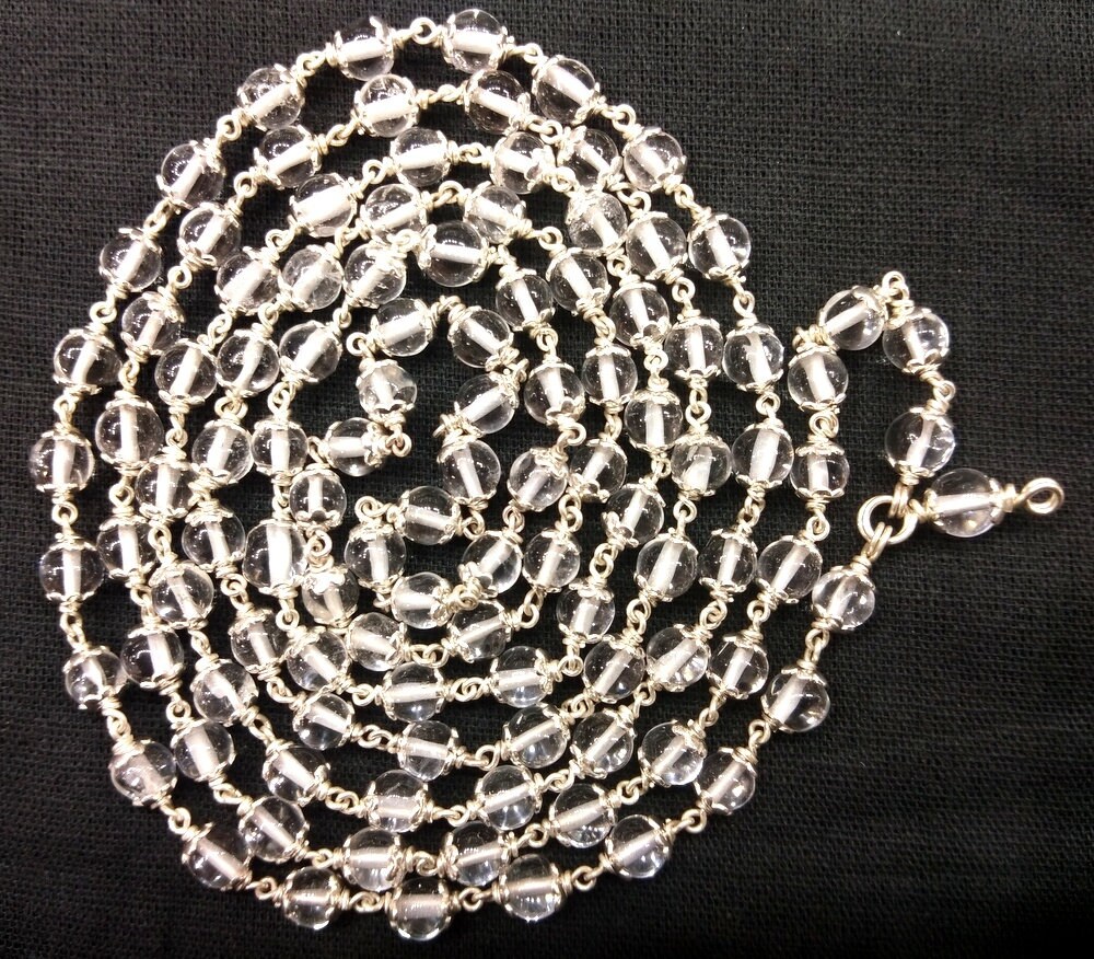 Sphatik Mala in Pure Silver 109 Beads 5 MM Lab Certified Etsy Canada