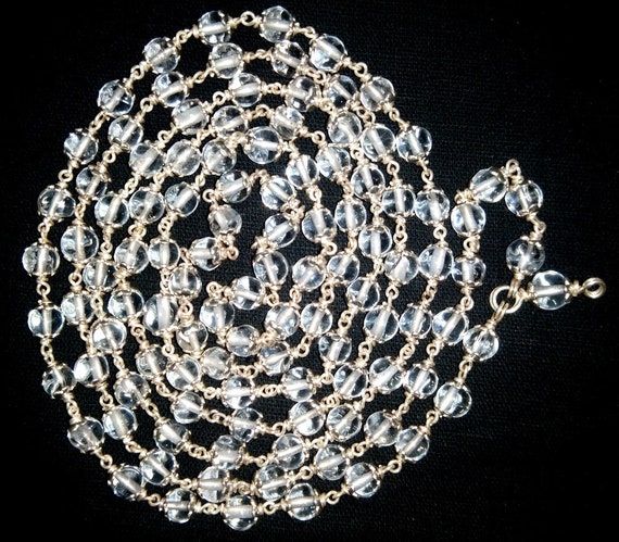 Original sphatik deals mala with silver