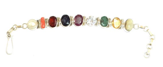 Buy Men's Golden Navratan Bracelet with Golden Chain (MNBGC1) Online at  Best Price in India on Naaptol.com