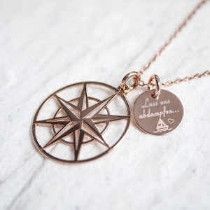 “Journey” necklace 925 silver/rose gold with engraving