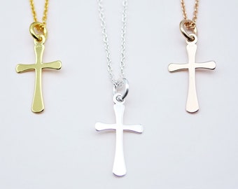 Halskette „Cross“ 925er Silber / Gold / Roségold