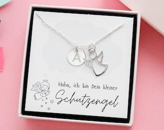 Ketting &quot;Beschermengel&quot; met gravure 925 zilver, inclusief geschenkdoos