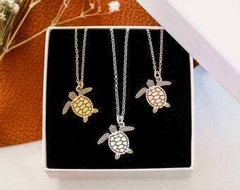 Necklace "Turtle" 925 silver / gold, silver & rose gold to choose from