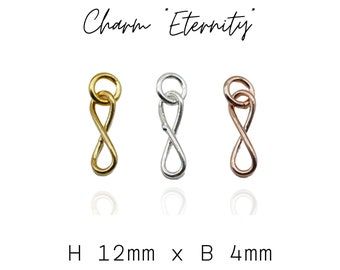 Charm "Eternity" 925er Silber, 3 Farben zur Wahl