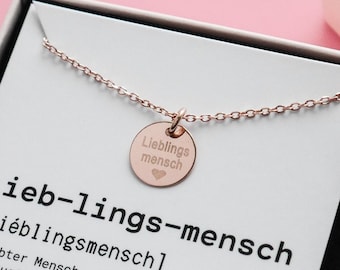 Necklace "Favorite Person" 925 silver rose gold