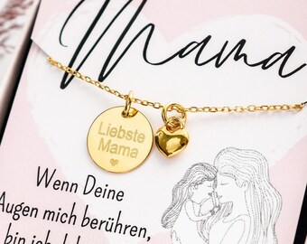 Halskette "Mama" 925er Silber, vergoldet