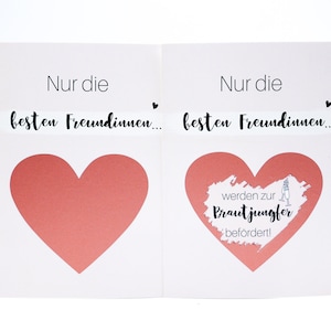 Postkarte "Brautjungfer" Rubbellos Rubbelkarte