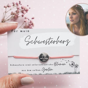 Armband &quot;Schwesterherz&quot; mit Wunschgravur 925er Silber