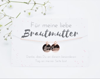 Armband Brautmutter mit Gravur 925er / Roségold