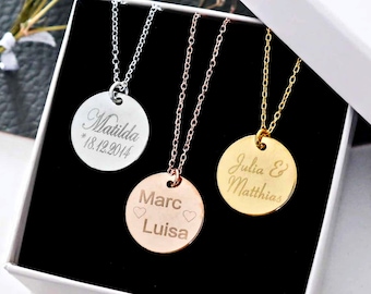 Necklace personalized / 16 mm / 925 silver