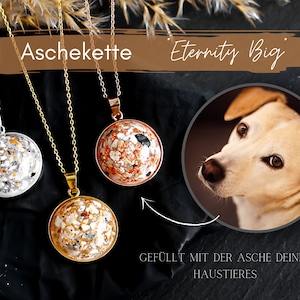 Ascheschmuck | Eternity Big | Halskette mit Tierasche  | Erinnerungsschmuck | Andenkenschmuck | Gedenkschmuck | Anhänger | Edelschnitte