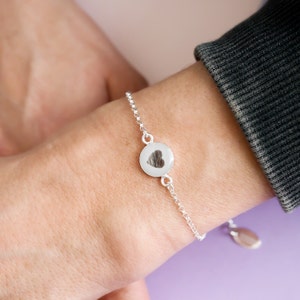 Mini fur bracelet "Tiffy" 925 silver