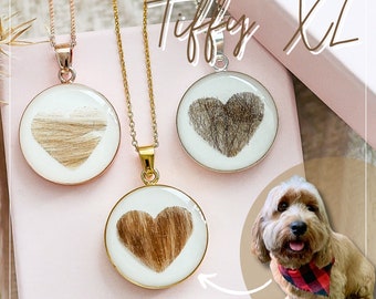 Sieraden van dierenhaar | Tiffy XL | Halsketting met dierenhaar | Herdenkingssieraden | Souvenirsieraden | Sieraden van dierenhaar | Sieraden met as | Fijne slijpsels