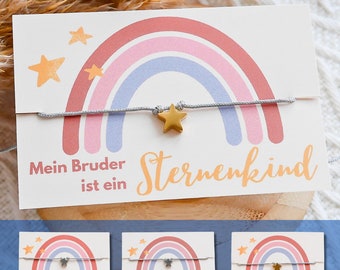 Armband "Sternenkind" für Geschwister Wasserfest & Farbecht