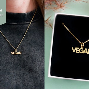 Ketting “Vegan” filigraan 925 zilver, verguld