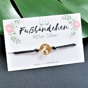 Fußband "My World" 925er / Gold / 23 Bandfarben
