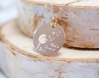 Chain ~ wish it dream it do it. ~ 925 Silver Rosé gold