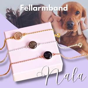 Armband van dierenhaar | Nala | Sieraden van dierenhaar | Herdenkingssieraden | Souvenirsieraden | Sieraden van dierenbont | Sieraden van as | Exquisite slijpvormen