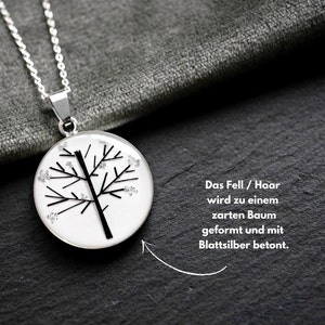 Tierhaarschmuck | Kleiner Schatz | Silber | Halskette mit Tierfell  | Erinnerungsschmuck | Andenkenschmuck | Tierfellschmuck | Edelschnitte