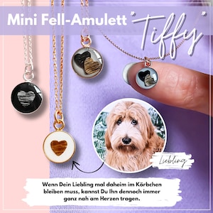 Sieraden van dierenhaar | Tiffy | Halsketting met dierenbont | Herdenkingssieraden | Souvenirsieraden | Sieraden van dierenbont | Sieraden met as | Fijne slijpsels