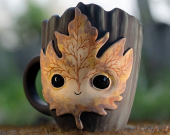 Tree spirit pottery mug. 11oz/320ml.