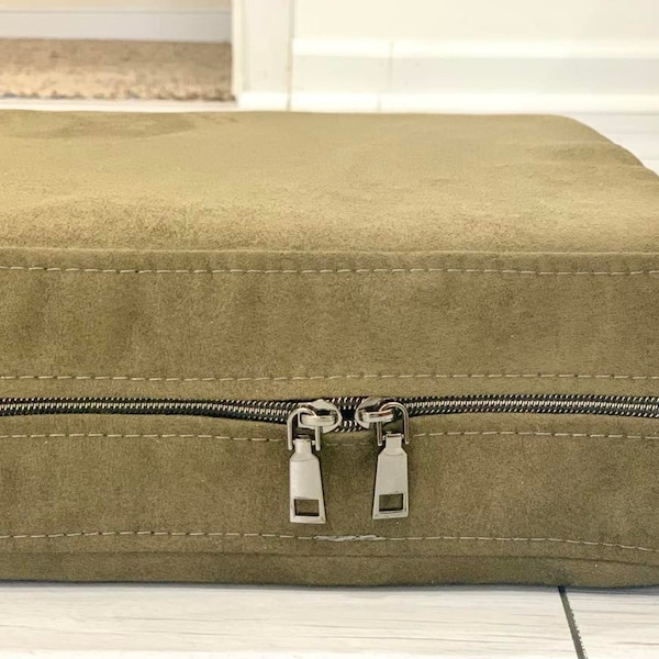 Customer Own Material- CUSTOM Dinette cushion Cover with Zipper  (not included Foam)Without Piping/ Couch, bench,  camper, RV cushion cover