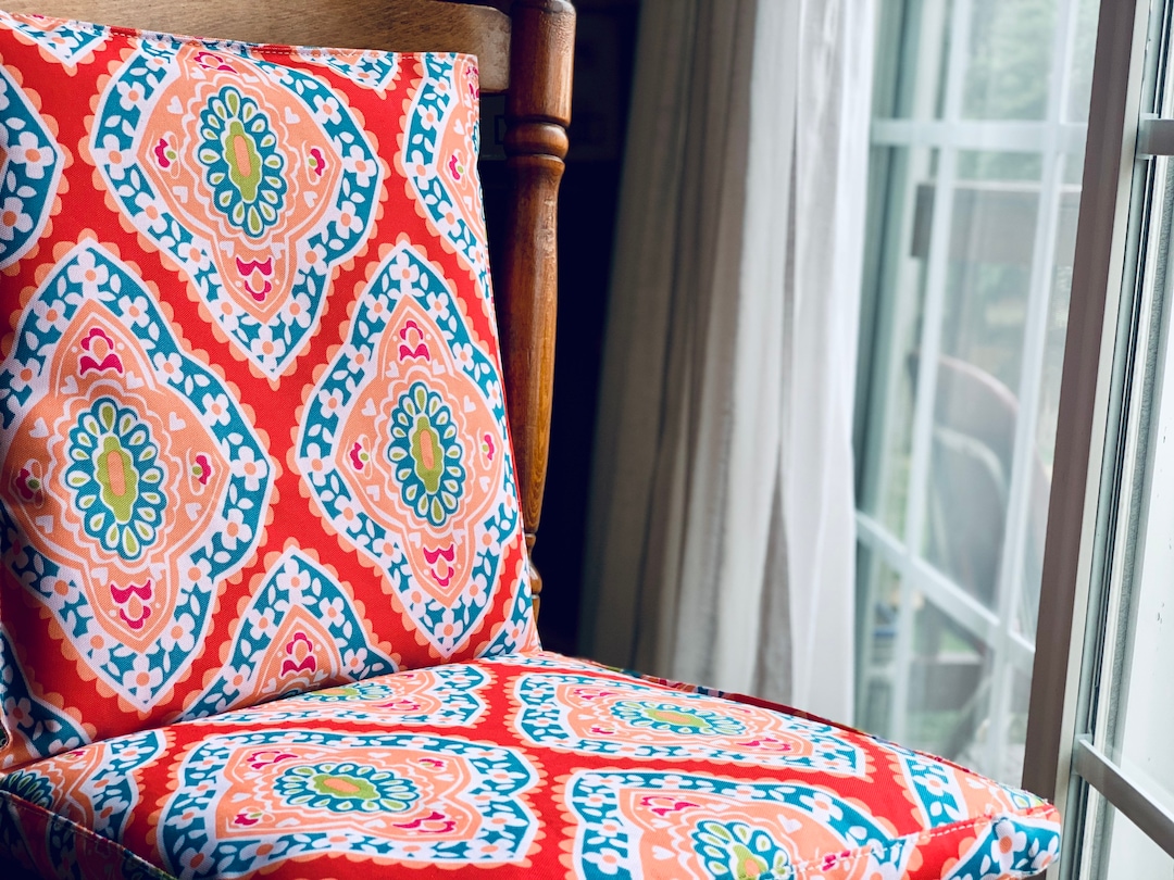 Made to Order Custom Rocking Chair Cushion – Handmade, Zippered Seat ...