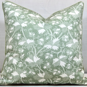 Thibaut Chester Pillow cover in Green from the Indienne Collection