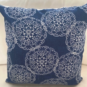 John Robshaw Pillow Cover in Navy and White