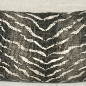 P Kaufmann Ruolan in Caraway Tiger Stripe pillow Cover