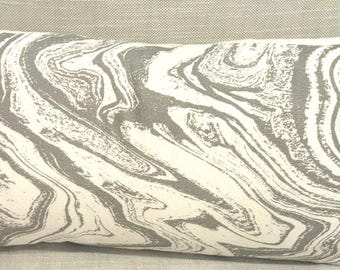 P Kaufmann White and Gray Marble printed pillow cover