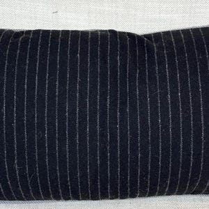 P Kaufmann Mcinnis charcoal wool with a gray pinstripe pillow cover